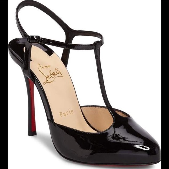 christian louboutin t strap heels